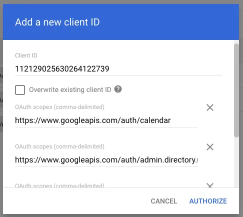 Google Scopes