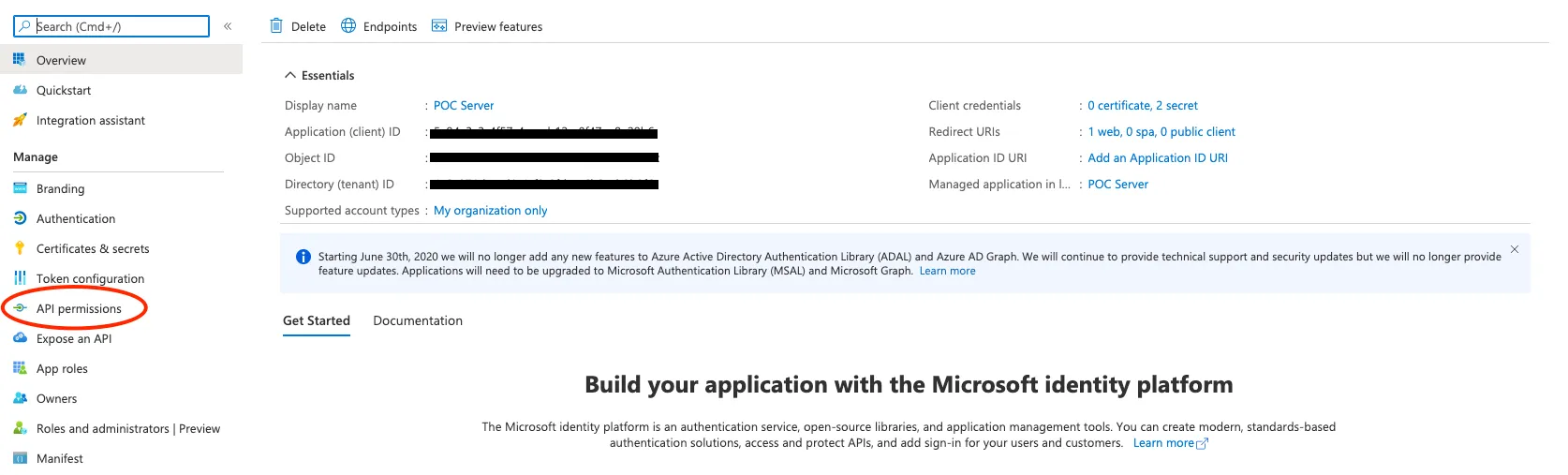 API Permissions